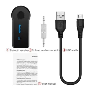 Music Adapter Mini Aux Bluetooth Audio Receiver 3.5mm Jack Car Music Handsfree Call Kit Wireless Audio Receiver With Bluetooth