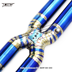Sistema de Escape Catback de Ajuste Directo para BMW M5/M6 G90/G99 LCI 4.4T 2024-2025, Silenciador Ligero de Titanio con Puntas Rectas Quemadas - Product Image 3