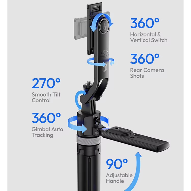 1.63m Selfie Stick Tripod Ulanzi TT23 Auto-Tracking AI-powered Focus with Gesture Control /wireless Remote Control