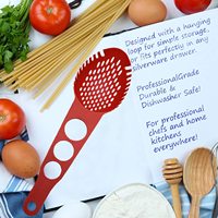 Serveur à spaghetti en nylon, fourchette à pâtes antiadhésive, cuillère ajourée, passoire à aliments avec outil de mesure pour spaghetti, louche pour cuisine