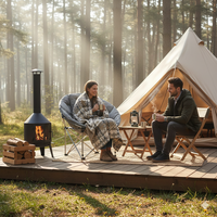 Chaise de camping pliante, chaise lune portable d'extérieur, cadre en acier rembourré, polyester 400D, capacité de charge de 120 kg, avec sac de transport pour le camping