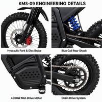 2026 KMS-09 Electric Dirt Bike 4000W Motor 65KM/H 65KM Range 48V 21Ah Hydraulic Brake Off-Road Motorcycle