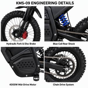 Moto <span class=keywords><strong>Elettrica</strong></span> da Fuoristrada KMS-09 2026, <span class=keywords><strong>Motore</strong></span> 4000W, 65KM/H, Autonomia 65KM, 48V 21Ah, Freno Idraulico - Product Image 2