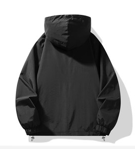 <span class=keywords><strong>Veste</strong></span> de <span class=keywords><strong>Pluie</strong></span> Homme Imperméable Confortable Style Parachute Techwear à Capuche avec Demi-Zip et Grandes Poches Couleur Unie pour le <span class=keywords><strong>Golf</strong></span> et les Loisirs - Product Image 3
