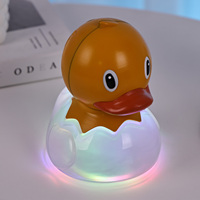 Nouvelle veilleuse de chevet en silicone en forme de canard de dessin animé, avec lumière RGB liquide ondulante, rechargeable par USB, pour chambre à coucher