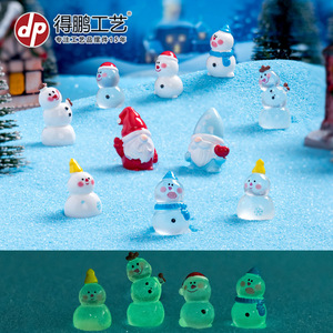 Figuras de Resina de Muñeco de Nieve Navideño en Miniatura, Forma de Santa Claus, Decoraciones de Interior - Product Image 4