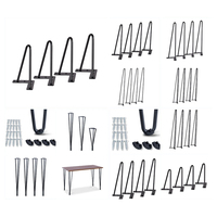 Pieds de table d'ordinateur en métal FL-15, pince en forme de U, antidérapants, supports de pieds de table d'étude