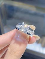 Bague de fiançailles et de mariage classique en or blanc 14K 18K avec diamant de laboratoire certifié IGI – Cadeau Gemmologique International