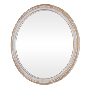 Miroir mural rond en bois massif de style farmhouse, 30 pouces, rustique, bohème, décoratif, shabby chic, pour salle de bain, salon - Product Image 4