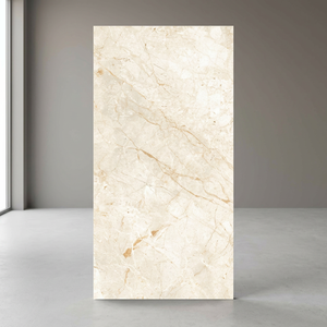 Azulejos de porcelana pulida Lorenz Crema de 800x1600 mm con diseño de mármol crema para proyectos comerciales de alta gama - Product Image 5