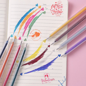 New Trend Metallic Gel Pen, Liquid Glitter Iridescent Gel Pen for Adult Coloring, Doodling Drawing <b>Scrapbooking</b> Card Making - Product Image 6