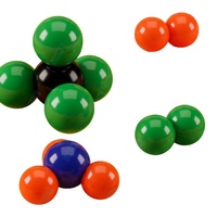 Kit de chimie STEM 38 pièces pour enseignants et étudiants, modèle de remplissage spatial moléculaire proportionnel H C N O CL