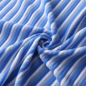 BeachStripe Terry toalla tela 3 colores diseño secado rápido Venta caliente Material para albornoces trajes de baño ropa de vacaciones al por mayor - Product Image 2