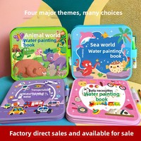 Livre de dessin à l'eau magique transfrontalier pour enfants de 4 à 6 ans, jouet créatif pliable DIY 22x22cm pour peinture et coloriage à l'eau