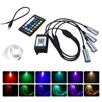 Mini moteur à fibre optique 12V Kit de voiture Starlight Starry Sky Mélange RVB Source de lumière LED Kit de garniture de petite voiture