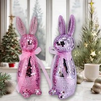 Hot Sell Neu gestaltete Disco Tiers piegel Bunny-Shaped Indoor Dekorative Osterei Möbel für Feiertags feiern