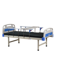 Fabricant de base de matelas à cadre enduit d'acier support à quatre pieds fonction simple tablette d'allaitement lit manuel du patient