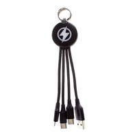 Nuevo producto 3 en 1Cable 16CM Cable DE DATOS trenzado de nailon luminoso de carga corta para teléfono móvil