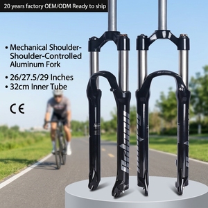 Horquilla Delantera de Suspensión de Aluminio para Bicicleta de Montaña, 26, 27.5, <span class=keywords><strong>29</strong></span> Pulgadas, para Bicicletas de Carretera, Freno de Disco, Corona Única, Bloqueo, Horquilla para Ciclismo de Descenso - Product Image 1