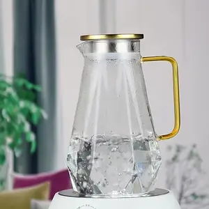 1,5 l 1,8 l Glas Kaltwasser krug Set Haushalt Kaltwasser krug Hoch temperatur Fruchtsaft Topf Obst Teekanne großer Diamant topf