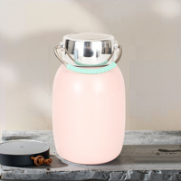 Termos Stainless Steel kecil, botol air praktis untuk penggunaan sehari-hari dengan pegangan