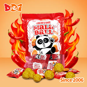 Caramelle all'ingrosso Custom Private Label alla rinfusa Mini Mala-aromatizzato croccante Puff palla biscotti soffiato Halal piccante snack per bambini OEM - Product Image 2