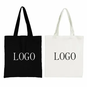 Custom Screen Printed Recycle Plain Organic Cotton Canvas Tote Bag Bulk Canvas Shopping Bags