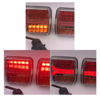 34 Led Kit de feux arrière de remorque magnétiques sans fil 12-24V E-Mark Feu de freinage étanche pour remorque de camion