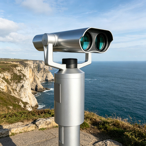Jumelles touristiques à monnayeur 25x100, étanches, robustes, entièrement métalliques, autonomie de 20 jours pour points de vue panoramiques et paysages - Product Image 4