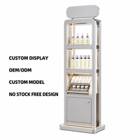 Vitrine de pharmacie pour stylos à insuline, présentoir pour flacons de peptides avec logo personnalisé et éclairage LED