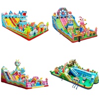 Château gonflable commercial direct usine sur le thème du monde sous-marin avec toboggan, grande structure gonflable personnalisable en forme de requin