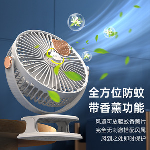 Desktop Fan With Aromatherapy Function Oscillating USB Powered Small Wall Mounted Clip On Fan For Office Outdoor Use - Product Image 1