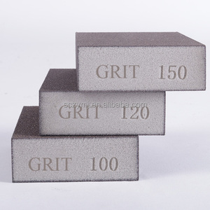 Bloc de ponçage broyé au sable éponge DMS papier de verre 25*70*100mm bloc d'éponge de ponçage abrasif d'oxyde d'aluminium avec main pour le meulage - Product Image 1