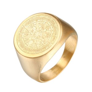 Commercio All'ingrosso Della Fabbrica Nero Mens Anello in <span class=keywords><strong>Acciaio</strong></span> <span class=keywords><strong>Chirurgico</strong></span> Bussola Anello - Product Image 4