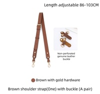 Bandoulière réglable en cuir véritable avec boucle non perforée pour sac fourre-tout, accessoire de remplacement pour sac bandoulière