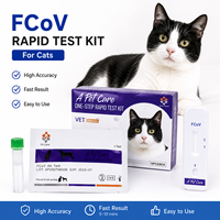 Kits rapides vétérinaires pour chats, 4 tests en un (FPV + FCOV + GIA + FCV), pour usage domestique, tests ELISA pour la giardiasis.