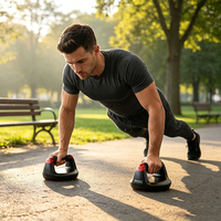 Poignées de pompes rotatives à 360 degrés, supports de pompes robustes pour l'entraînement de la force de la poitrine et des triceps, fitness portable