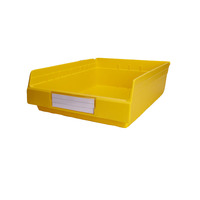Boîte à outils d'atelier avec séparateurs, compatible avec les étagères standard, jaune bleu vert personnalisé, conteneur de rangement à façade ouverte