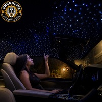 Kit d'éclairage de toit étoilé à fibre optique SHENGLINK pour voiture, lampe de plafond scintillante à télécommande pour éclairage d'ambiance intérieur, fibre optique à brancher