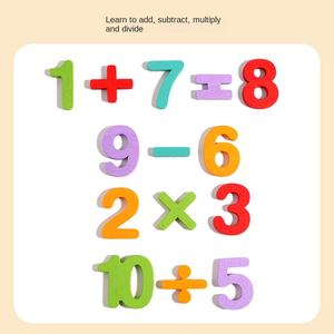 สื่อการสอนคณิตศาสตร์แบบมอนเตสซอรี่สำหรับเด็ก<span class=keywords><strong>อนุบาล</strong></span>  แผ่นไม้จับคู่ตัว<span class=keywords><strong>เลข</strong></span> ของเล่นเสริมพัฒนาการ - Product Image 4