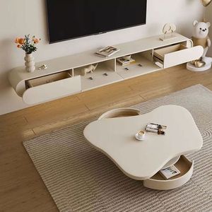 <span class=keywords><strong>Mueble</strong></span> de <span class=keywords><strong>TV</strong></span> Flotante Estilo Crema 2026, <span class=keywords><strong>Mueble</strong></span> de <span class=keywords><strong>Pared</strong></span>, <span class=keywords><strong>TV</strong></span> Suspendida - Product Image 2