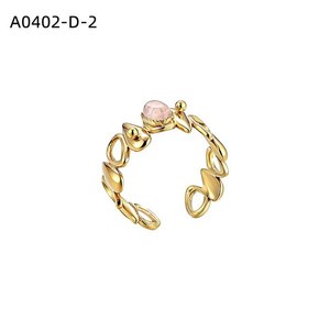 Anillo de Moda con PIEDRA NATURAL A0402 para Mujer, Joyería de Alta Calidad - Product Image 2