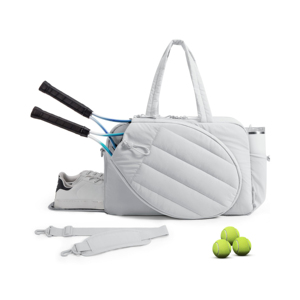 Extra-Large Matelassé Tennis Pickleball Sac Fourre-Tout Résistant à l'Eau Léger avec Compartiment à <span class=keywords><strong>Chaussures</strong></span> Contient 2-4 <span class=keywords><strong>Raquettes</strong></span> pour Hommes Femmes - Product Image 3