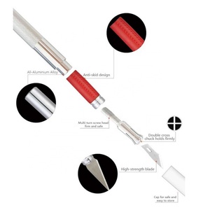 Bisturí con mango de aluminio antideslizante para bricolaje # 2 Cuchillos para Tallar de Manualidades - Product Image 3