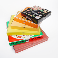 Cajas de Pizza de Cartón Corrugado Biodegradable para Comida Rápida, con Grabado y Laminado Mate, Tamaño Personalizado al por Mayor