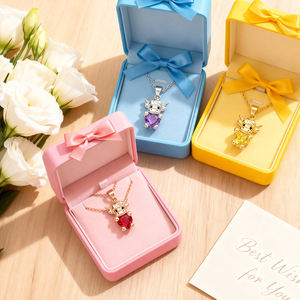 Mode mignon Design laiton lien chaîne <span class=keywords><strong>taureau</strong></span> vache <span class=keywords><strong>zodiaque</strong></span> boeuf coeur pierre de naissance bijoux personnalisés pendentif <span class=keywords><strong>collier</strong></span> pour unisexe - Product Image 6