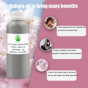 Vendita calda olio di fragranza di petali di sakura 100% puro olio di aromaterapia per la produzione di candele