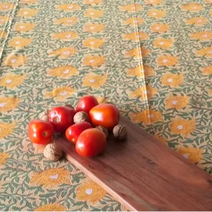 Mantel de algodón con estampado de bloque indio étnico, diseño Floral, lavable a máquina, cubierta decorativa para mesa del hogar para fiesta de boda - Product Image 1