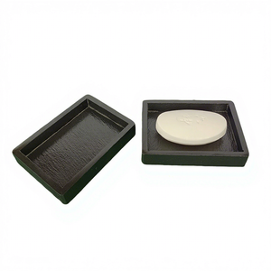 Jabonera y Bandeja Rectangular <span class=keywords><strong>de</strong></span> <span class=keywords><strong>Pizarra</strong></span> Natural Clásica Nórdica, Impermeable, Duradera y Ecológica, Juego <span class=keywords><strong>de</strong></span> Baño para Uso Doméstico y Hotelero - Product Image 1