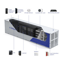 Conteneur de centre de données modulaire préfabriqué 20FT 40FT Solution informatique tout-en-un personnalisée UPS Refroidissement de précision Stock Galvanisé